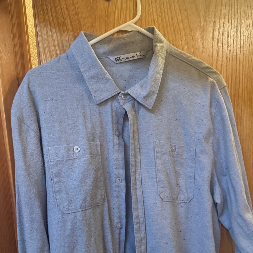 Travis Mathew XL Mens Gray Button Up Shirt